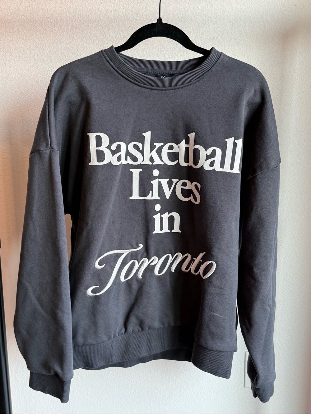 Basketball Lives in Toronto Crewneck Sweatshirt - Charcoal Toronto Raptors